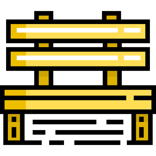 벤치 Detailed Straight Lineal color icon