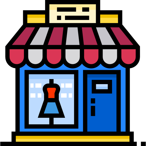 tienda de ropa Detailed Straight Lineal color icono