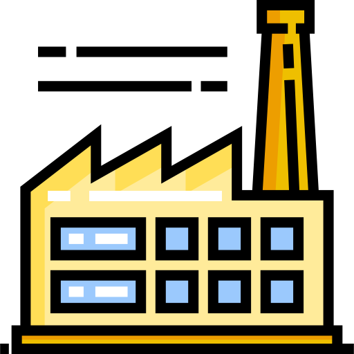 공장 Detailed Straight Lineal color icon