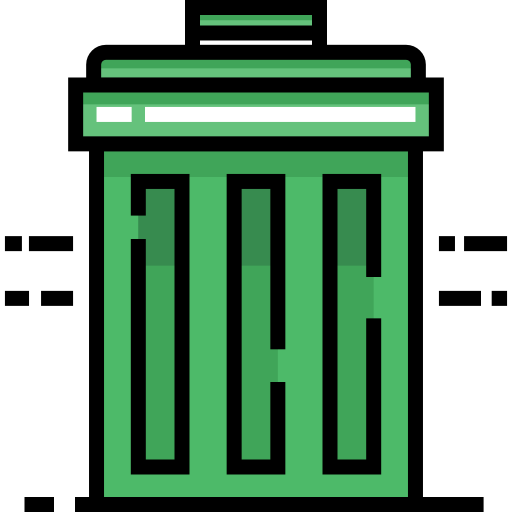 papelera de reciclaje Detailed Straight Lineal color icono