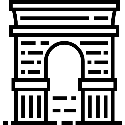 Łuk Detailed Straight Lineal ikona