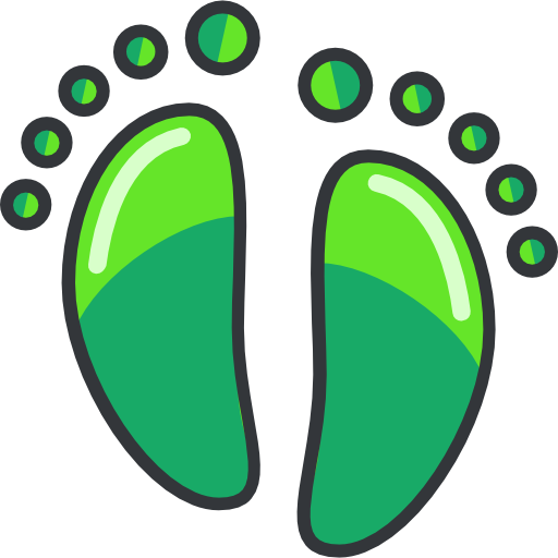 Footprints Roundicons Premium Lineal Color icon