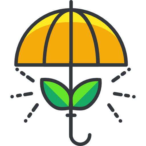 guarda-chuva Roundicons Premium Lineal Color Ícone