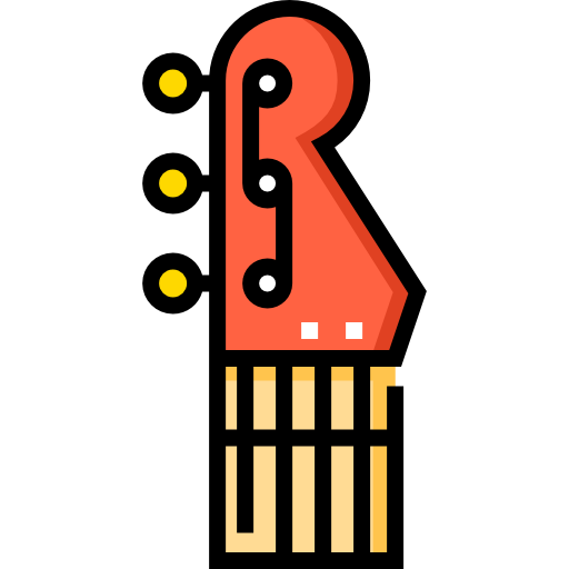 エレキギター Detailed Straight Lineal color icon