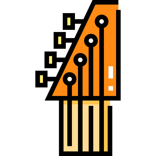 ギター Detailed Straight Lineal color icon