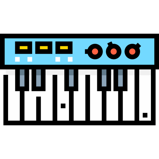 teclado Detailed Straight Lineal color icono