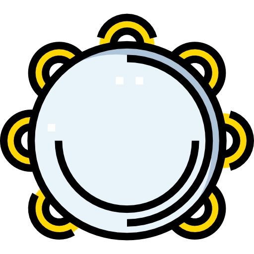 Tambourine Detailed Straight Lineal color icon