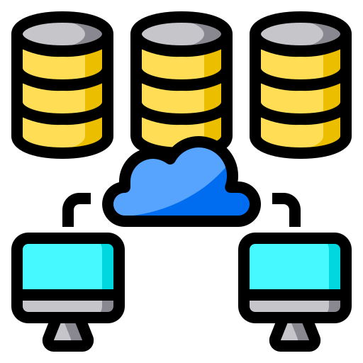 cloud-server Phatplus Lineal Color icoon