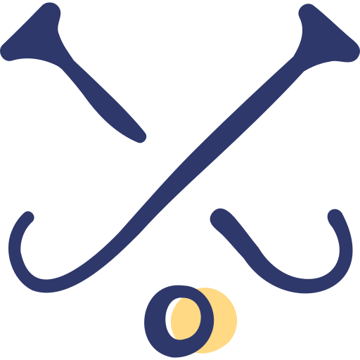 Field hockey Basic Hand Drawn Lineal Color icon