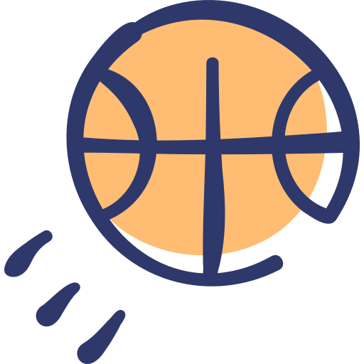 koszykówka Basic Hand Drawn Lineal Color ikona