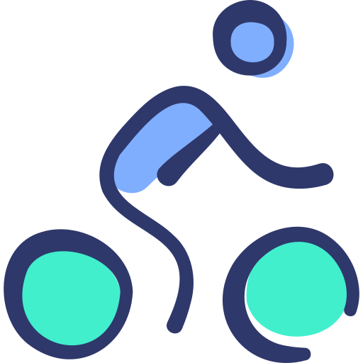 Cycling Basic Hand Drawn Lineal Color icon