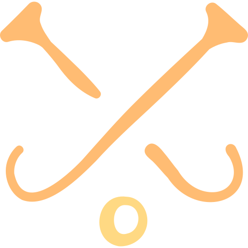 Field hockey Basic Hand Drawn Color icon