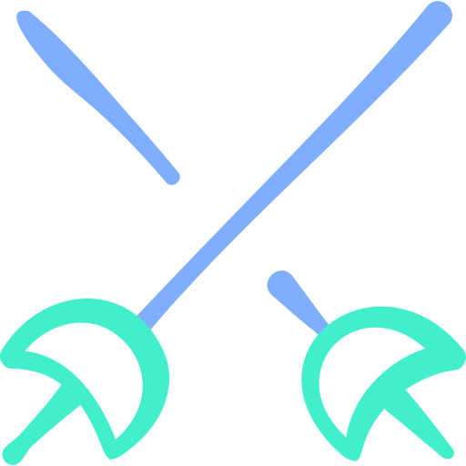 Fencing Basic Hand Drawn Color icon