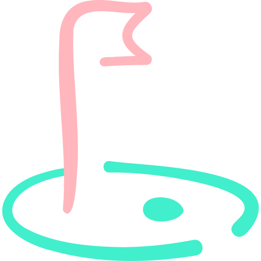Golf Basic Hand Drawn Color icon