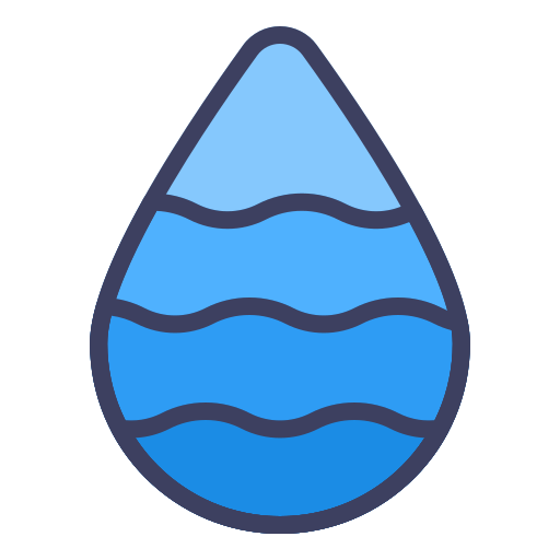 goccia d'acqua Generic Outline Color icona