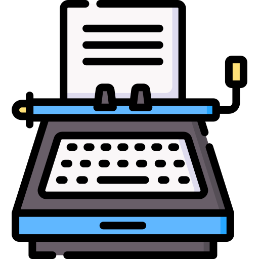 machine à écrire Special Lineal color Icône
