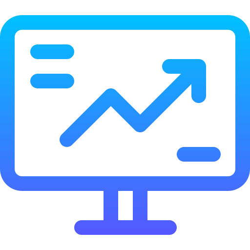 Monitor Basic Gradient Lineal color icon