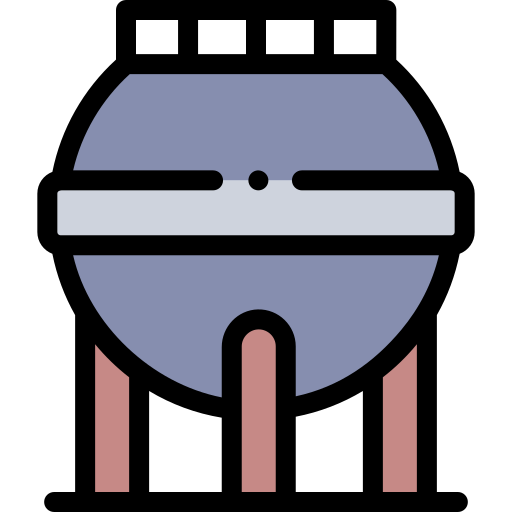 水槽 Detailed Rounded Lineal color icon