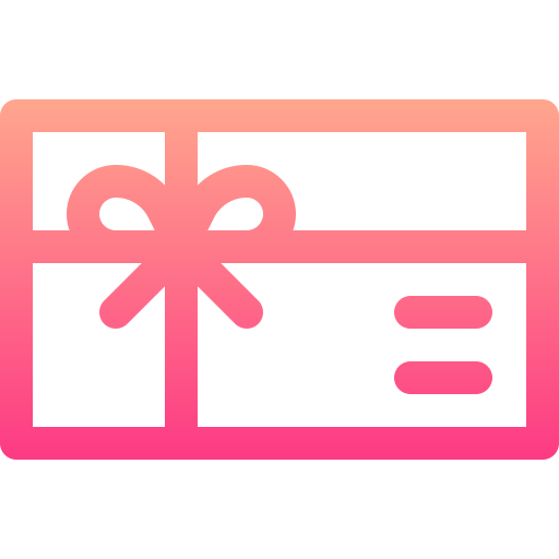 Gift card Basic Gradient Lineal color icon