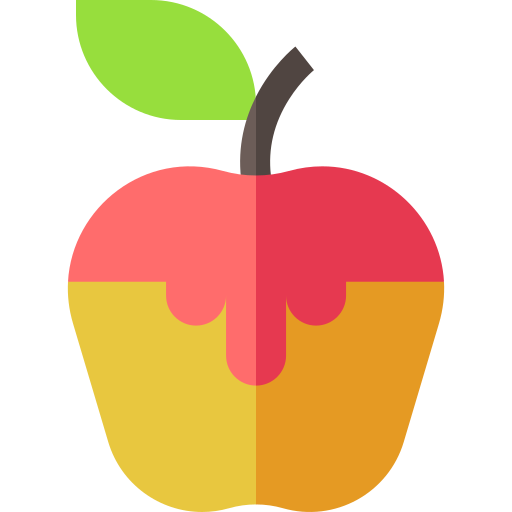 karmelowe jabłko Basic Straight Flat ikona