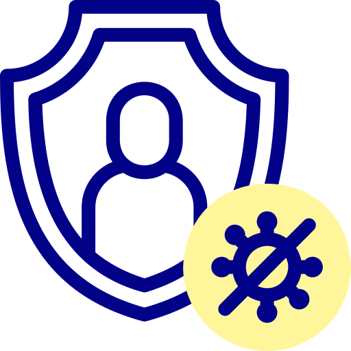 antivirus Detailed Mixed Lineal color icono