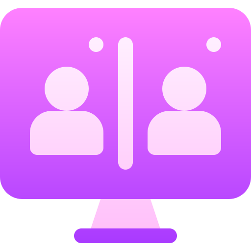 Video conference Basic Gradient Gradient icon