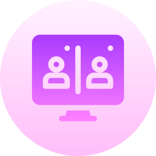 videoconferentie Basic Gradient Circular icoon