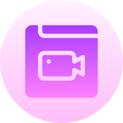 Videocall Basic Gradient Circular icon