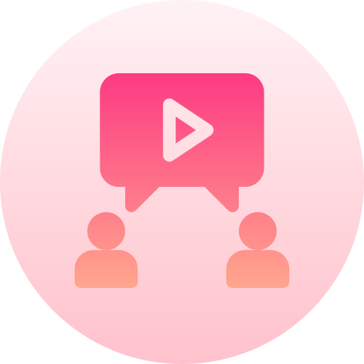 videoconferentie Basic Gradient Circular icoon