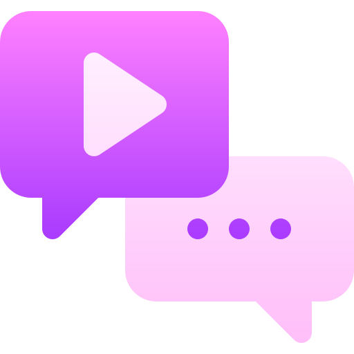 chat de video Basic Gradient Gradient icono