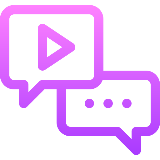 videochat Basic Gradient Lineal color icon