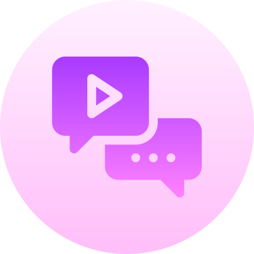 chat de vídeo Basic Gradient Circular Ícone