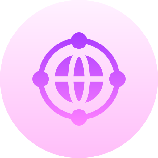 wereldwijd Basic Gradient Circular icoon