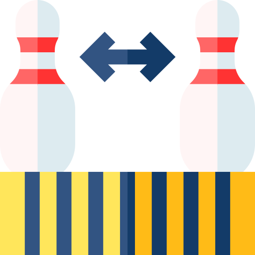 bowling Basic Straight Flat icoon