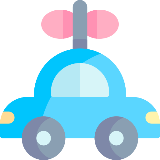 samochód zabawka Kawaii Flat ikona