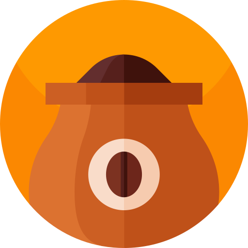 Coffee bean Geometric Flat Circular Flat icon