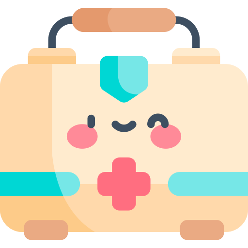 First aid bag Kawaii Flat icon