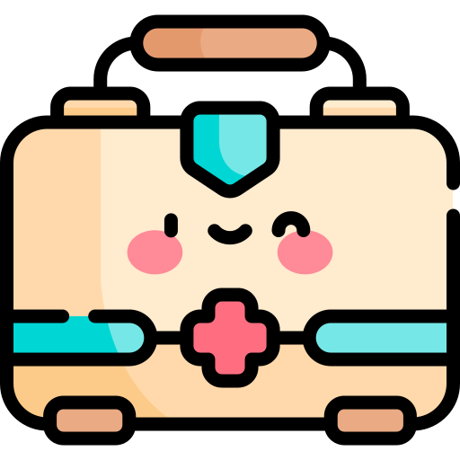 First aid bag Kawaii Lineal color icon