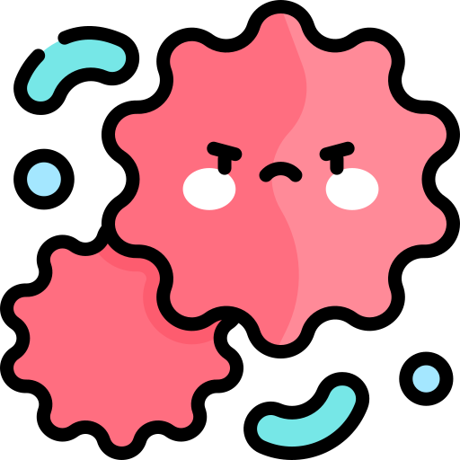 Инфекционное заболевание Kawaii Lineal color иконка