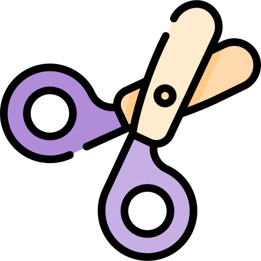 Scissors Kawaii Lineal color icon