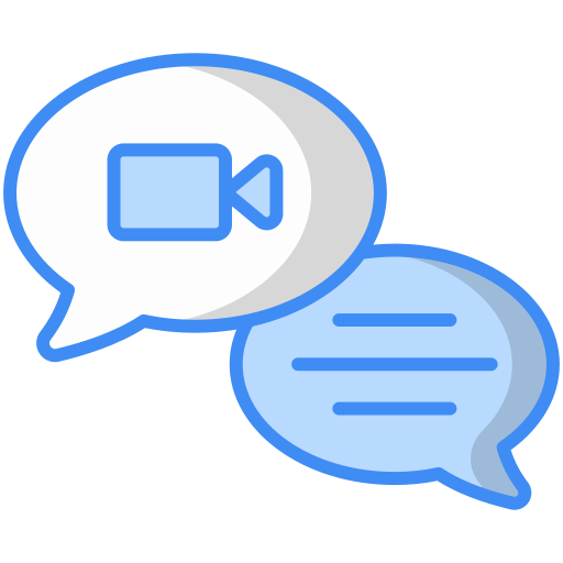 Video chat Generic Blue icon