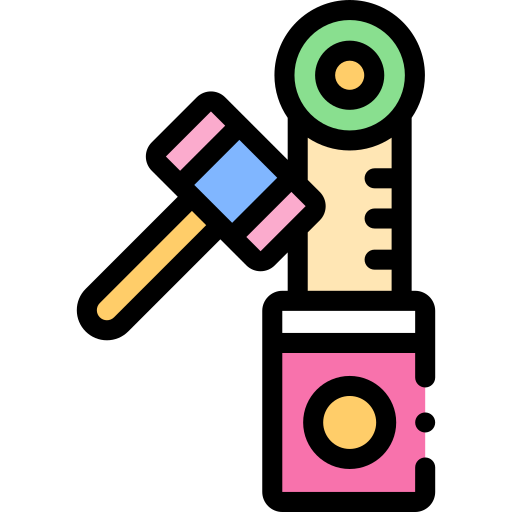 Hammer game Detailed Rounded Lineal color icon