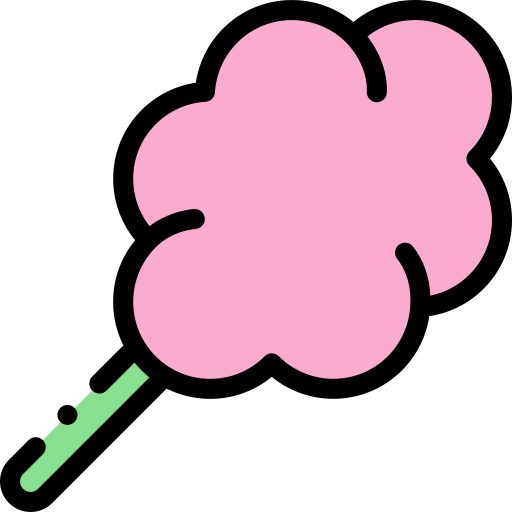 Cotton candy Detailed Rounded Lineal color icon