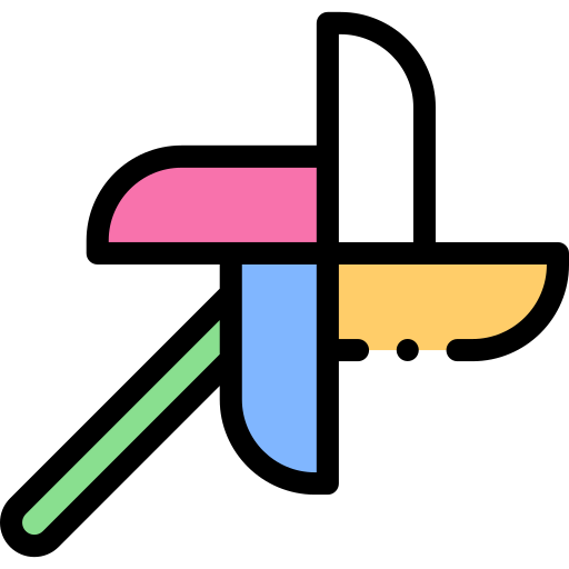 Pinwheel Detailed Rounded Lineal color icon