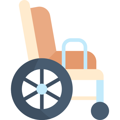Инвалидное кресло Kawaii Flat иконка
