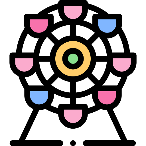 Большое колесо Detailed Rounded Lineal color иконка
