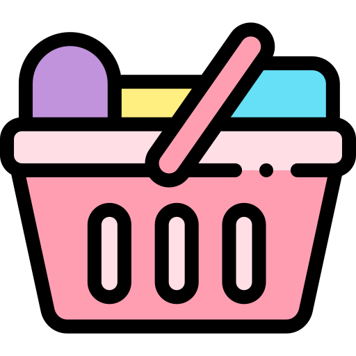Shopping basket Detailed Rounded Lineal color icon