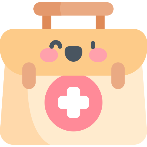 Medical kit Kawaii Flat icon