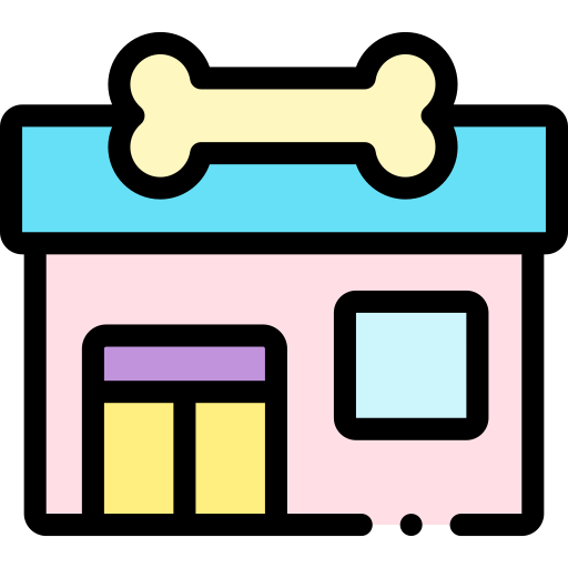 Pet shop Detailed Rounded Lineal color icon
