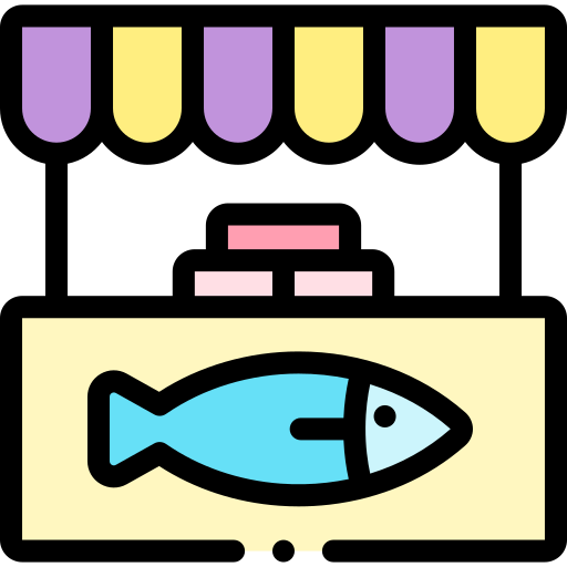 vismarkt Detailed Rounded Lineal color icoon
